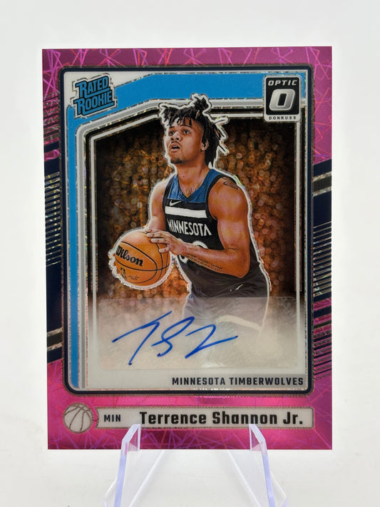 2024-25 Donruss Optic Pink Velocity Rated Rookie Auto Terrence Shannon Jr. /79 FRENLY BRICKS - Open 7 Days