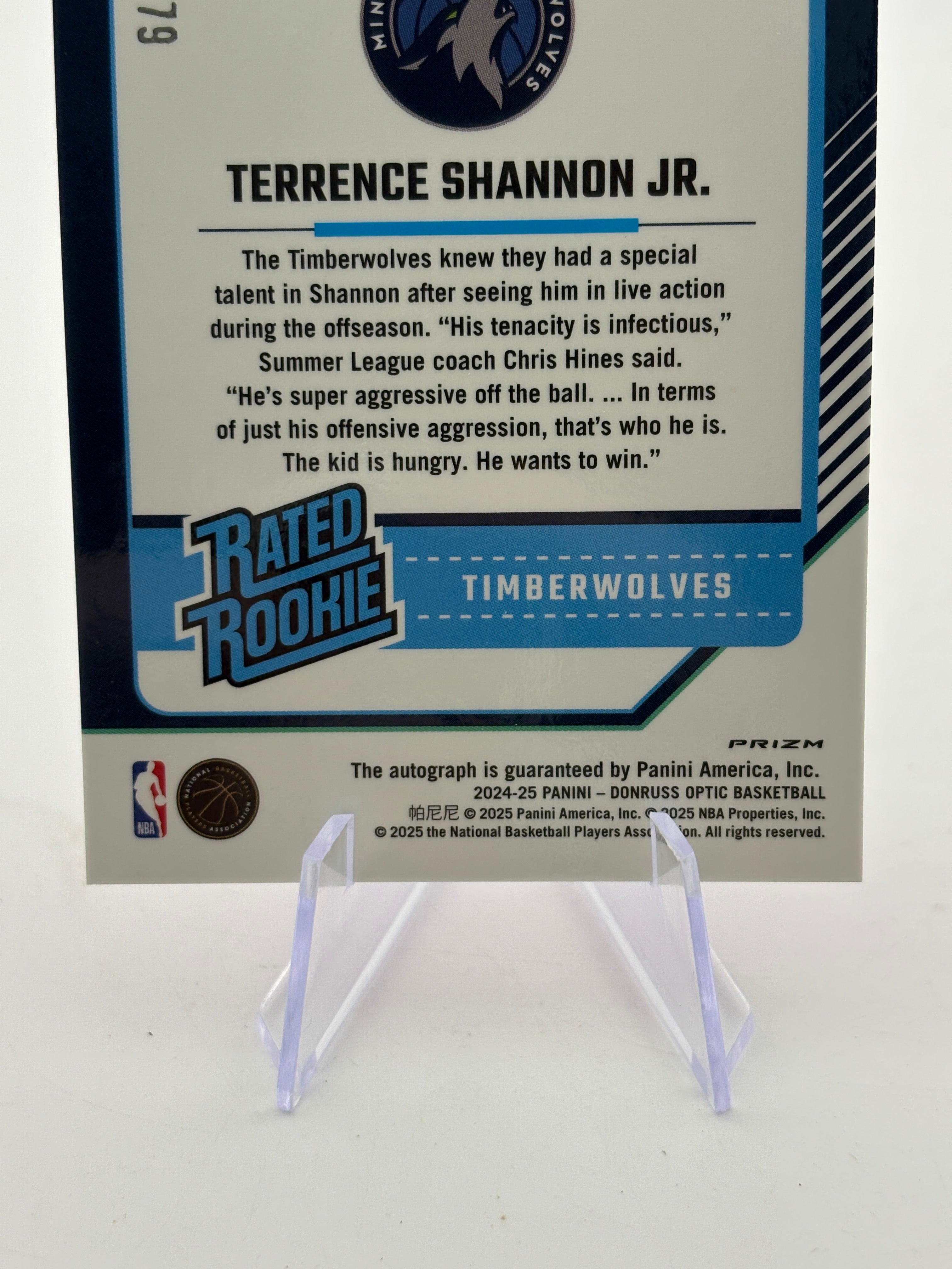 2024-25 Donruss Optic Pink Velocity Rated Rookie Auto Terrence Shannon Jr. /79 FRENLY BRICKS - Open 7 Days