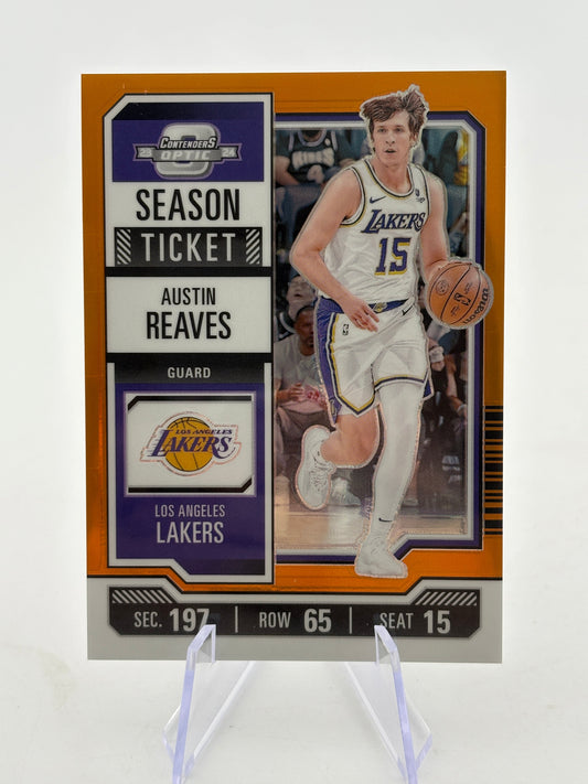 2023-24 Panini Contenders Optic - Austin Reaves #57 /49 Orange Season Ticket FRENLY BRICKS - Open 7 Days