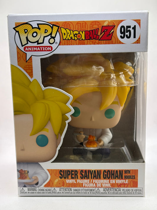 Funko POP! Animation Dragon Ball Z #951 Super Saiyan Gohan with Noodles *Box Dmg