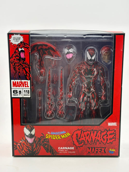 Marvel MAFEX No.118 Carnage (Comic Ver.) Action Figure Sealed FRENLY BRICKS - Open 7 Days