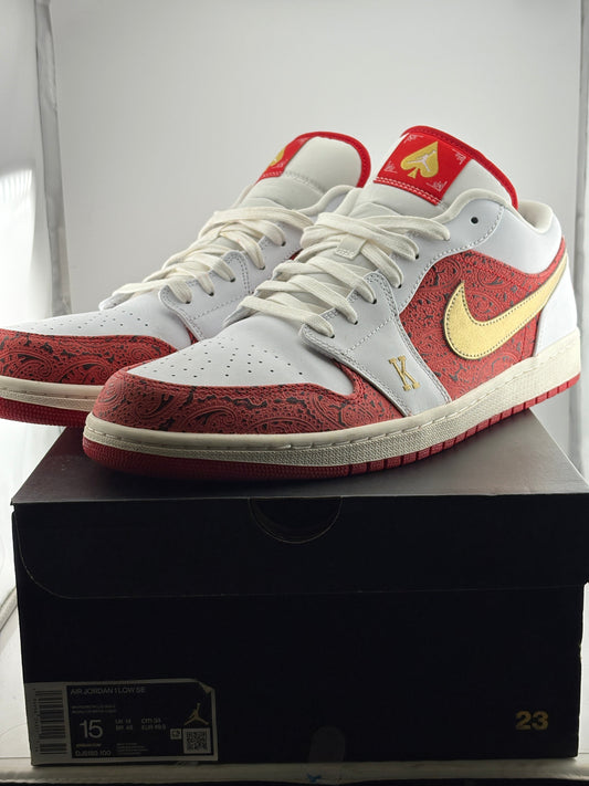 Nike Air Jordan 1 Low SE - Spades SIZE US 15 - DJ5185 100 NEW with Box FRENLY BRICKS - Open 7 Days