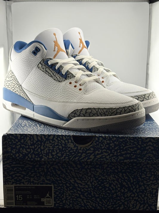 Air Jordan 3 Retro Washington Wizards - CT8532 148 SIZE US 15 USED FRENLY BRICKS - Open 7 Days