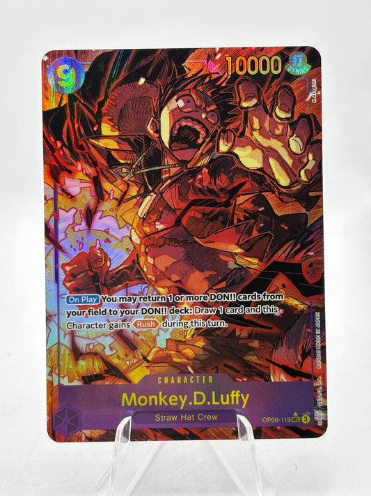 One Piece TCG OP09 - Monkey.D.Luffy OP09-119 SEC* Alternate Art NM FRENLY BRICKS - Open 7 Days