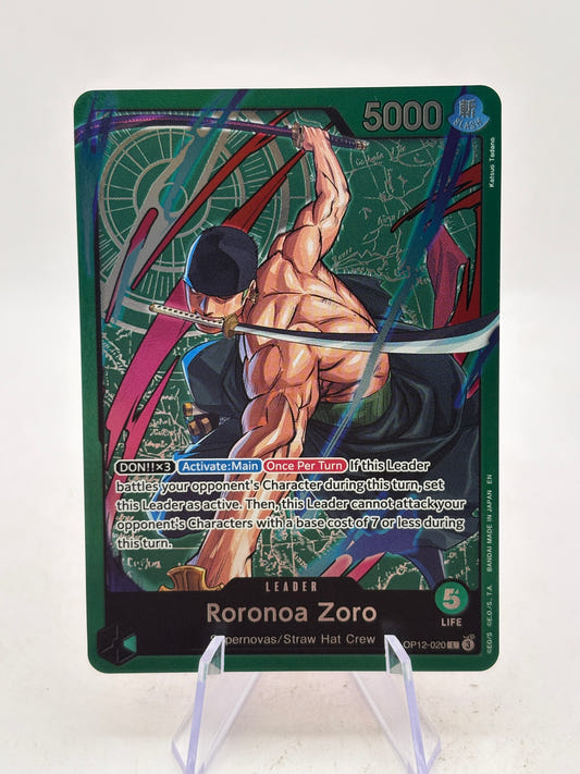 One Piece TCG OP12 - Roronoa Zoro OP12-020 Leader Foil