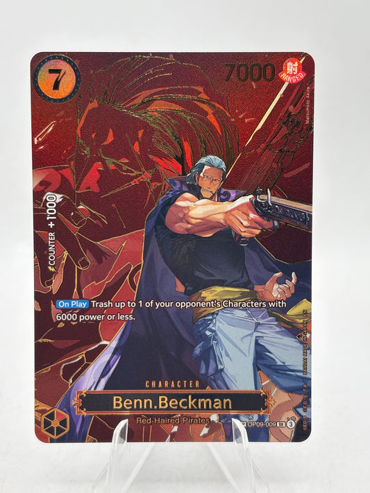 One Piece TCG OP09 - Benn.Beckman OP09-009 SR SP Alt Art NM FRENLY BRICKS - Open 7 Days