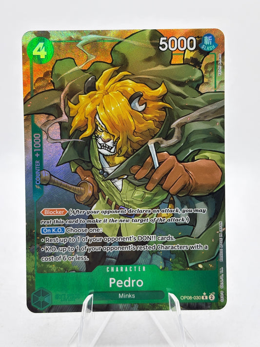 One Piece TCG OP08 - Pedro OP08-030 R* Alternate Art NM FRENLY BRICKS - Open 7 Days