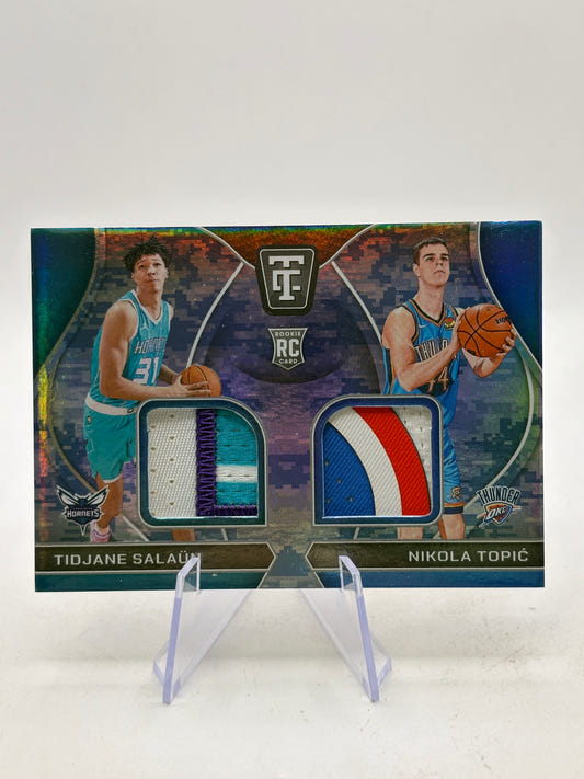 2024-25 Panini Totally Certified #RDS-TSN Tidjane Salaun Nikola Topic 05/35 Blue Camo Dual Patch