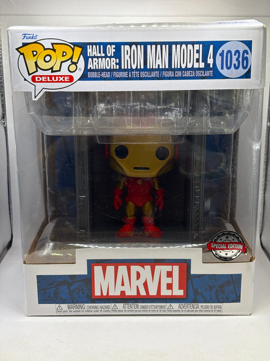 Funko POP! Deluxe Marvel Hall of Armor : Iron Man Model 4 #1036 SE - photo 1