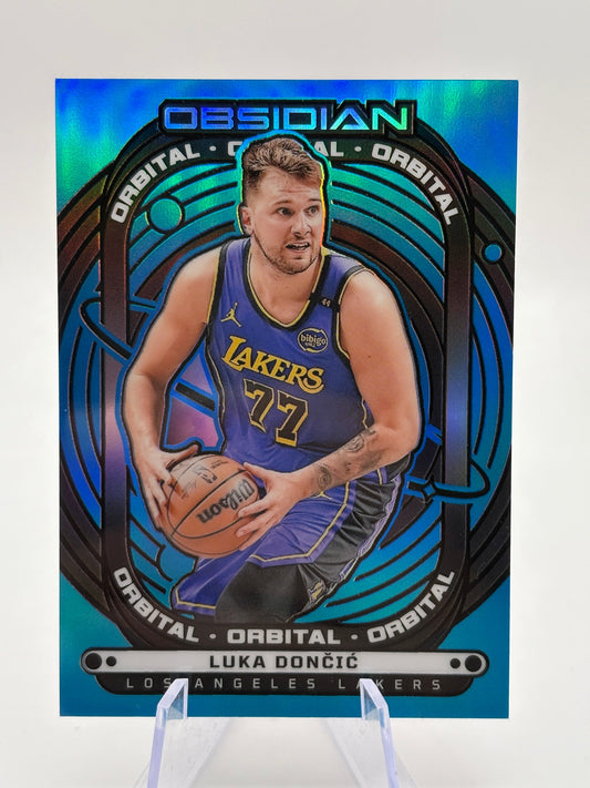 2024-25 Panini Obsidian Basketball - Luka Doncic #14 11/30 Orbital Blue FRENLY BRICKS - Open 7 Days