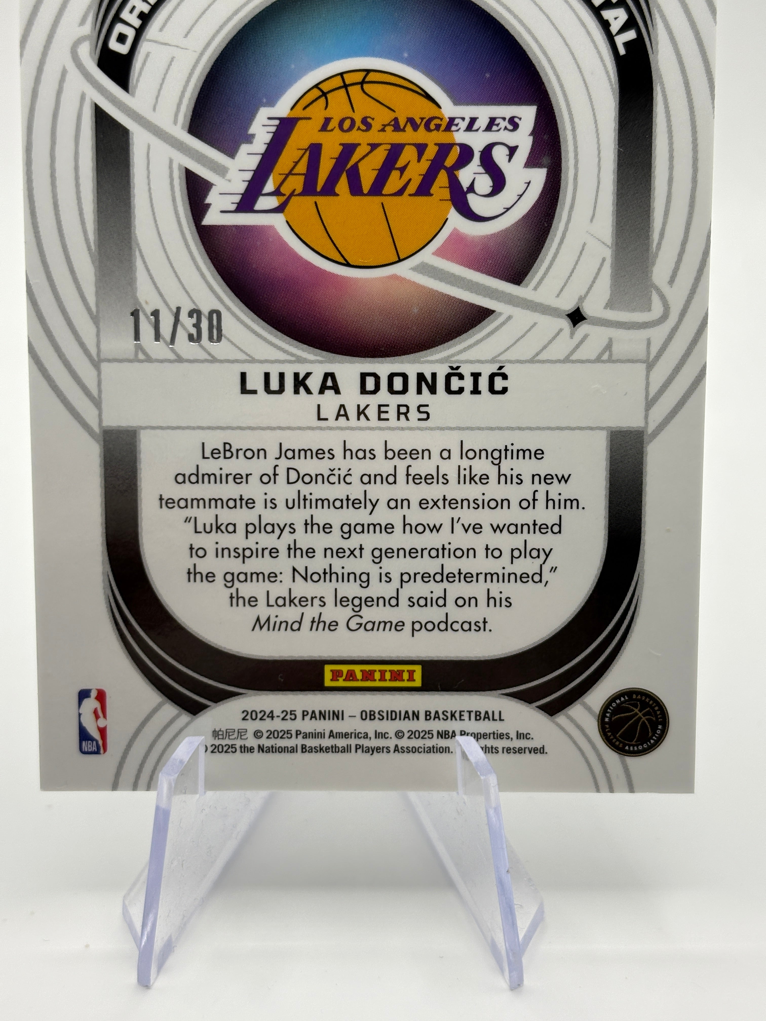 2024-25 Panini Obsidian Basketball - Luka Doncic #14 11/30 Orbital Blue FRENLY BRICKS - Open 7 Days