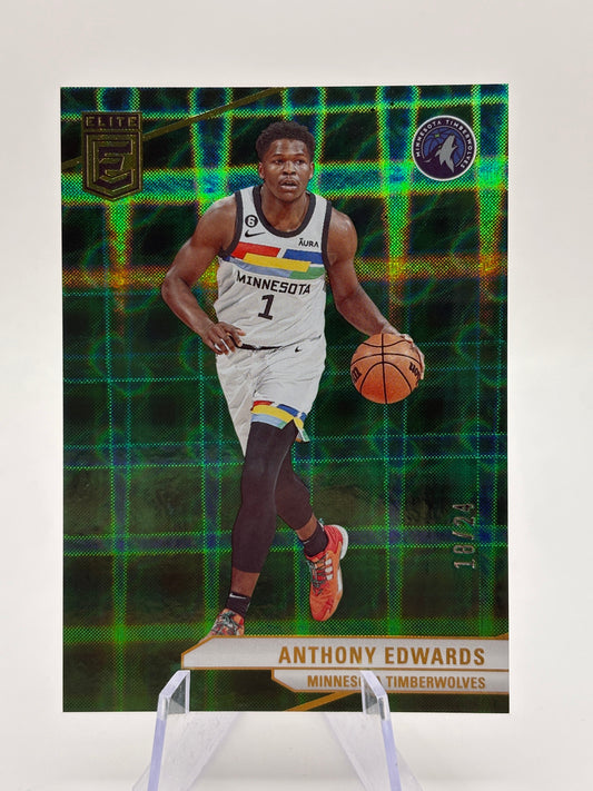 2023-24 Panini Donruss Elite Basketball - Anthony Edwards #23 /24 Hyper Green FRENLY BRICKS - Open 7 Days