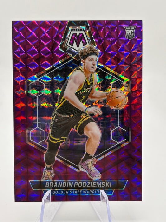 2023-24 Panini Mosaic - Rookies Brandin Podziemski Purple Mosaic Prizm /99 (RC) FRENLY BRICKS - Open 7 Days