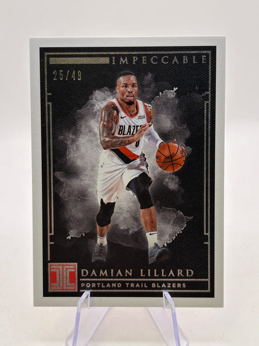 2018-19 Panini Impeccable Basketball #86 Damian Lillard /49
