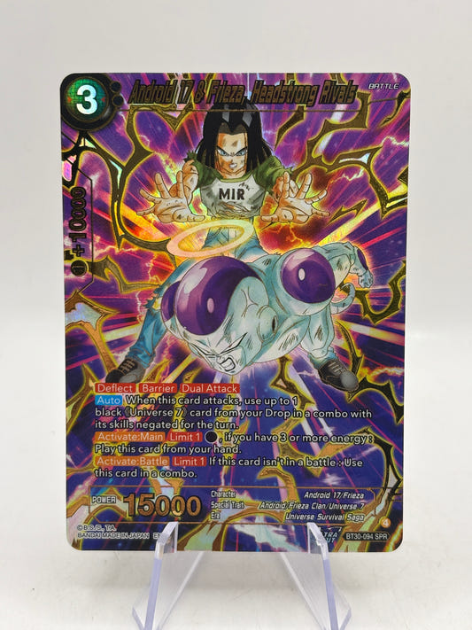 Dragon Ball Super Masters - Android 17 & Frieza, Headstrong Rivals BT30-094 SPR - photo 1