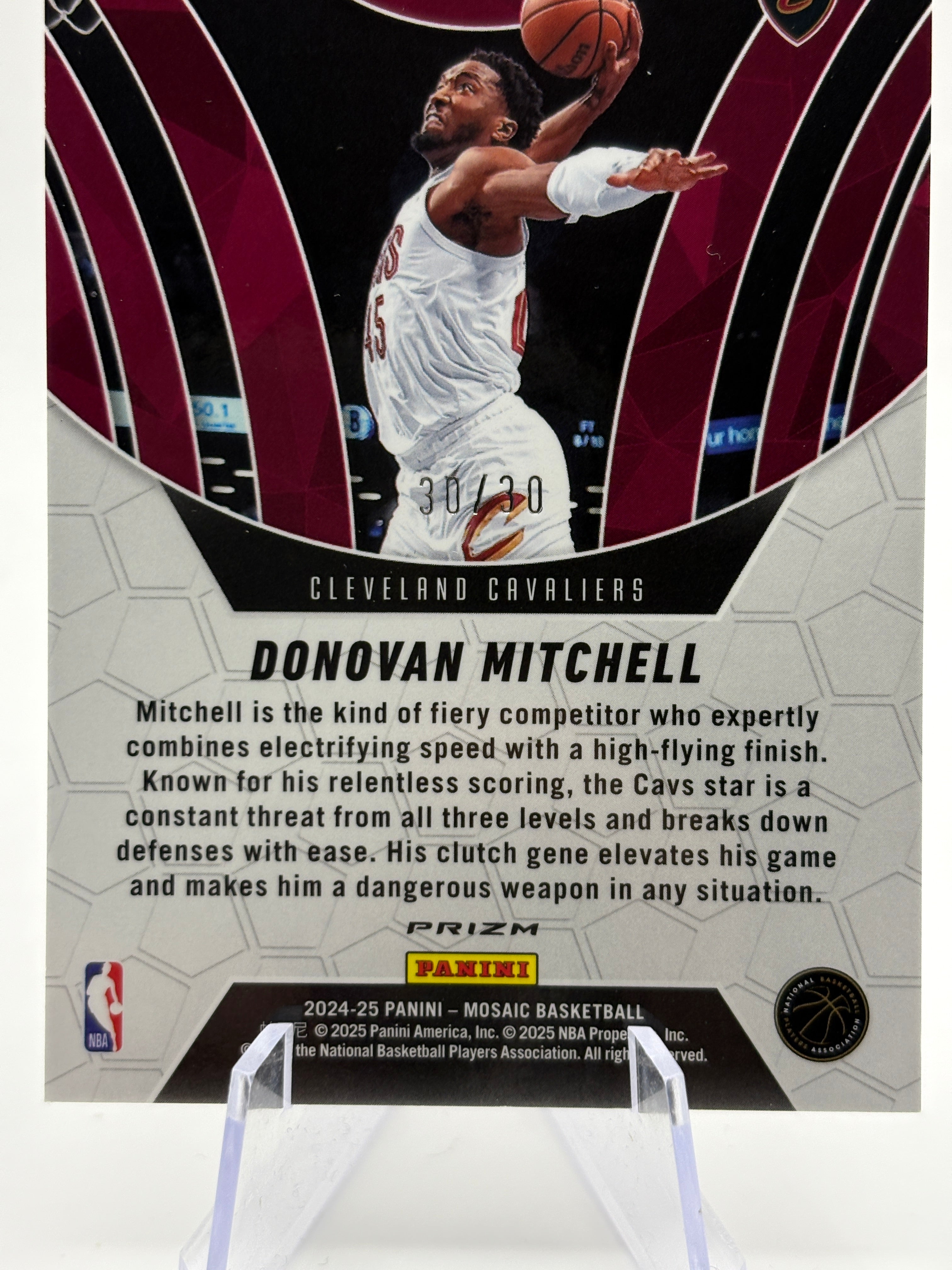 2024-25 Panini Mosaic - Elevate Donovan Mitchell #5 Mosaic Prizm 30/30 Book End FRENLY BRICKS - Open 7 Days
