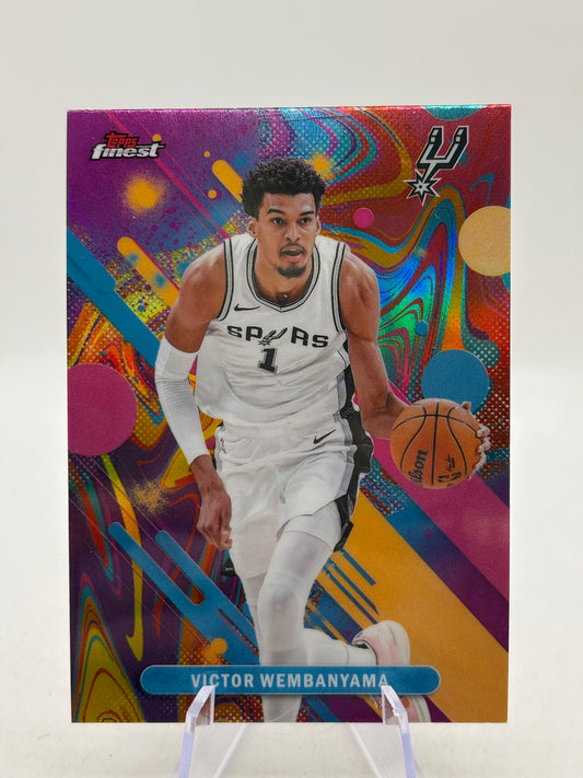 2026 Topps Finest Basketball - Victor Wembanyama #98 Common Oil Spill Refractor - photo 1