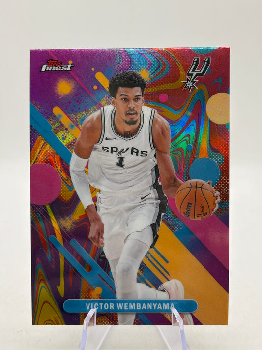 2026 Topps Finest Basketball - Victor Wembanyama #98 Common Oil Spill Refractor - photo 1