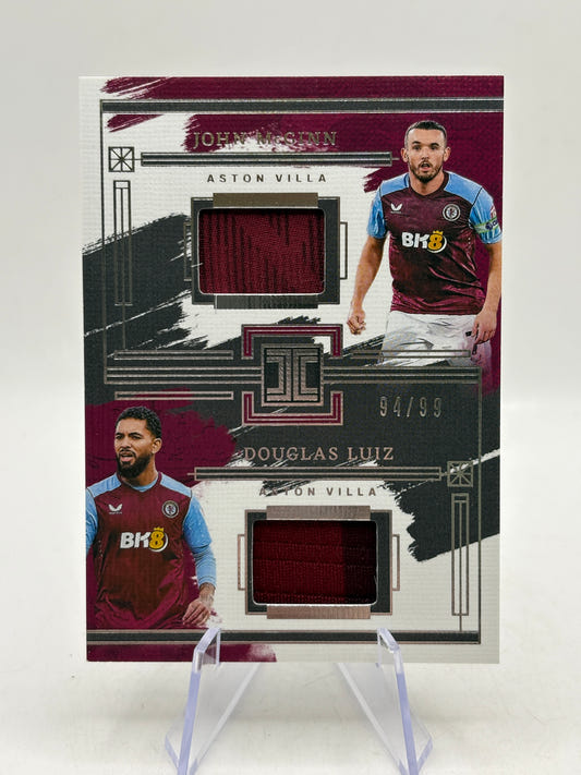 2023 Impeccable Premier League Dual Materials /99 John McGinn Douglas Luiz Dual Patch - photo 1