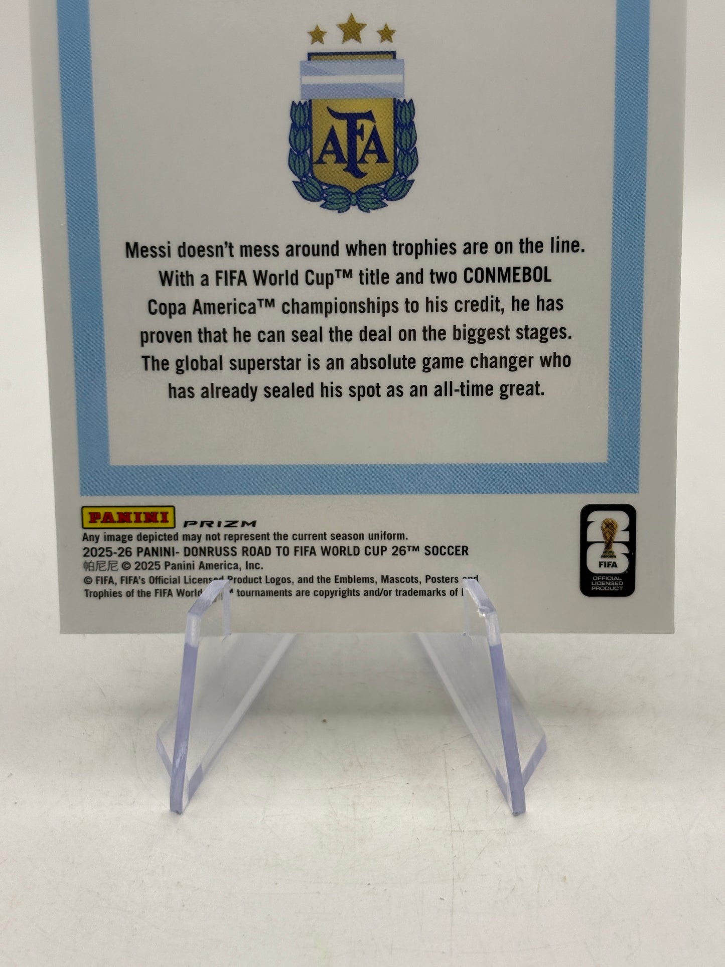 2025-26 Panini Donruss Road to World Cup - #154 Lionel Messi Silver