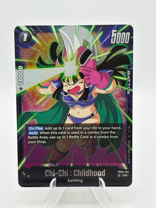 Dragon Ball Super Fusion World - Chi-Chi : Childhood FB06-103 SR NM FRENLY BRICKS - Open 7 Days