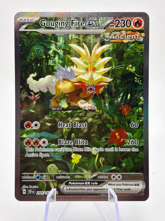 Pokemon TCG Temporal Forces - Gouging Fire EX 204/162 Spexial Illustration Rare LP FRENLY BRICKS - Open 7 Days