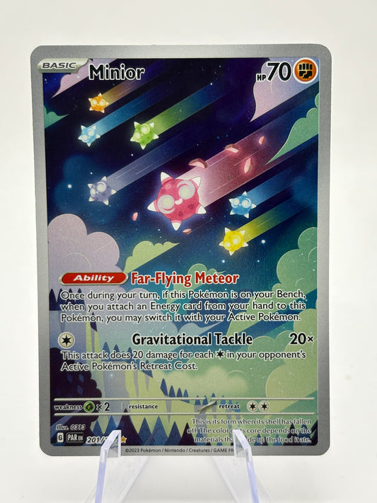 Pokemon TCG Paradox Rift - Minior 201/182 Illustration Rare LP FRENLY BRICKS - Open 7 Days