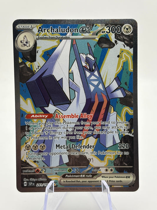 Pokemon TCG Surging Sparks - Archaludon EX 241/191 Special Illustration Rare LP FRENLY BRICKS - Open 7 Days