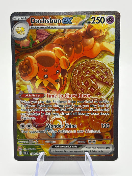 Pokemon TCG Stellar Crown - Dachsbun EX 169/142 Special Illustration Rare NM FRENLY BRICKS - Open 7 Days
