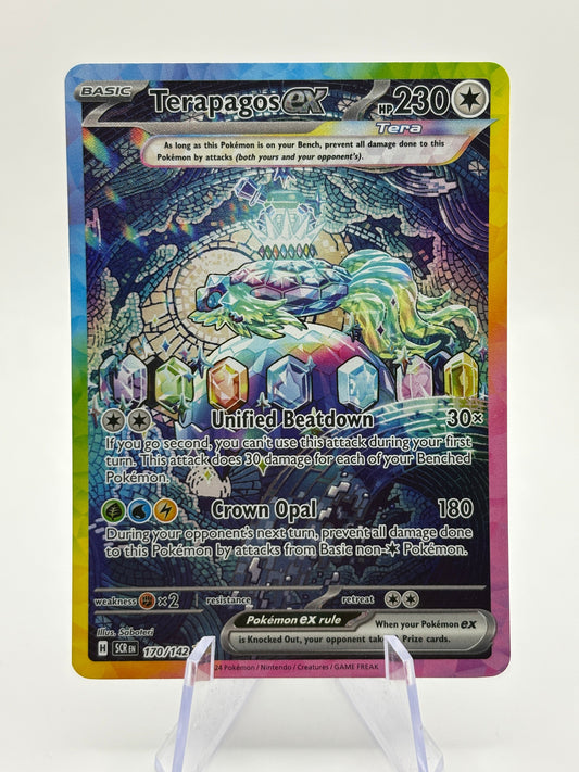 Pokemon TCG Stellar Crown - Terapagos EX 170/142 Special Illustration Rare NM FRENLY BRICKS - Open 7 Days