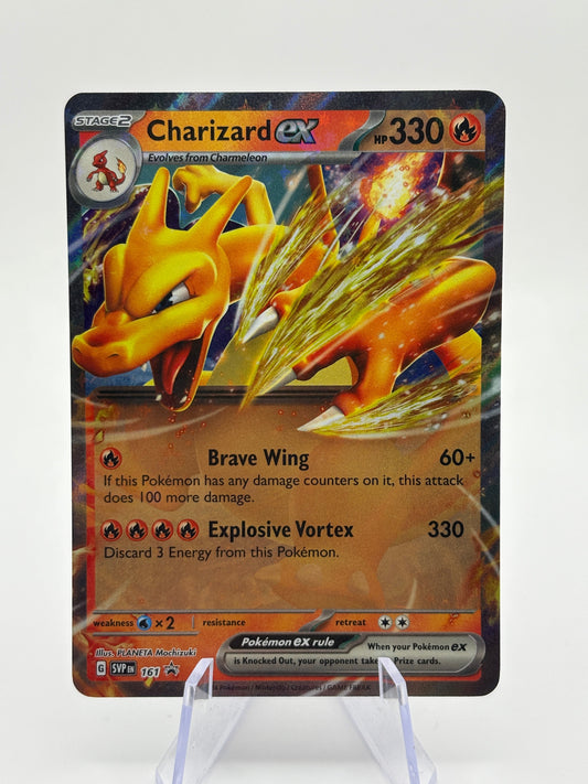 Pokemon TCG SVP Promo - Charizard EX SVP161 Black Star Promo Nm FRENLY BRICKS - Open 7 Days