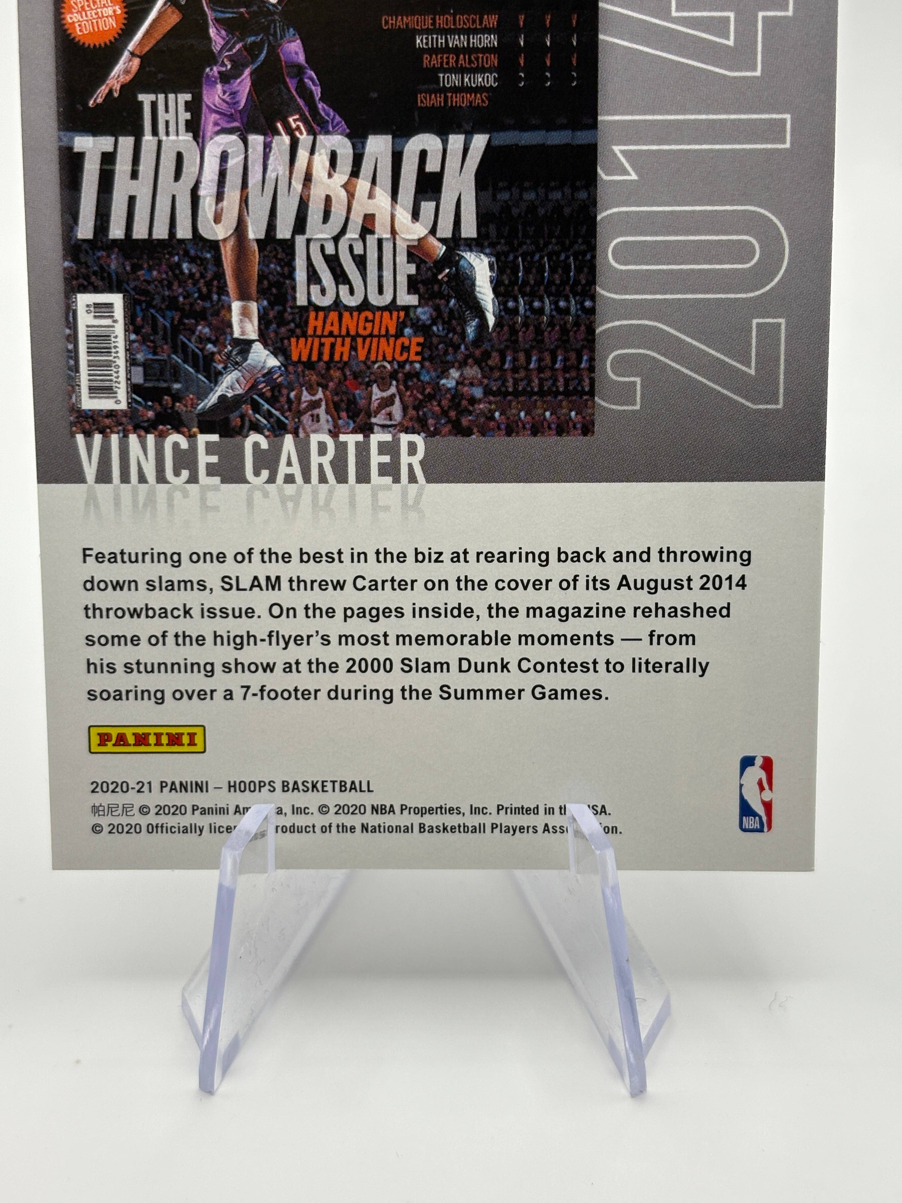 2020-21 Panini NBA Hoops Vince Carter SLAM Insert #14 FRENLY BRICKS - Open 7 Days
