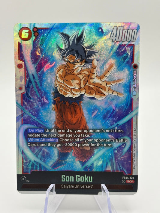 Dragon Ball Super Fusion World - Son Goku FB04-129 SCR FRENLY BRICKS - Open 7 Days