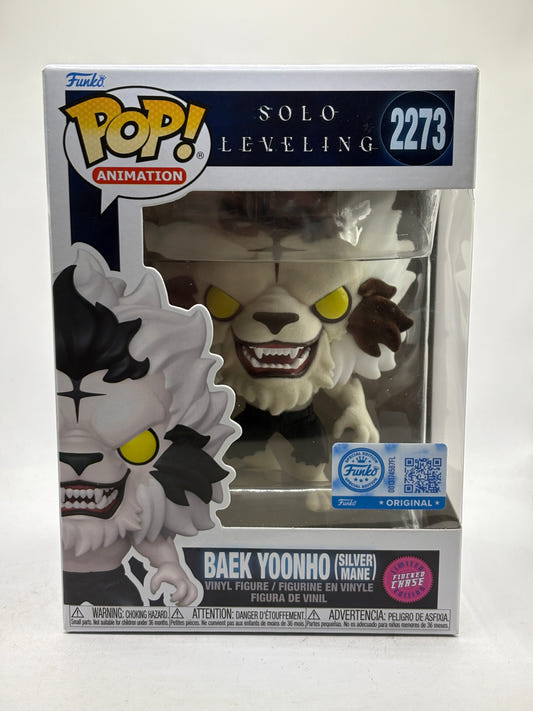 Funko POP! Animation Solo Leveling #2273 Baek Yoonho Silver Mane Limited Flocked Chase