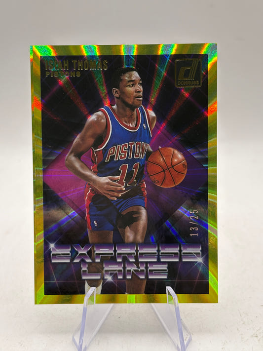 2018-19 Panini Donruss Basketball #2 Isiah Thomas Express Lane Yellow 13/25