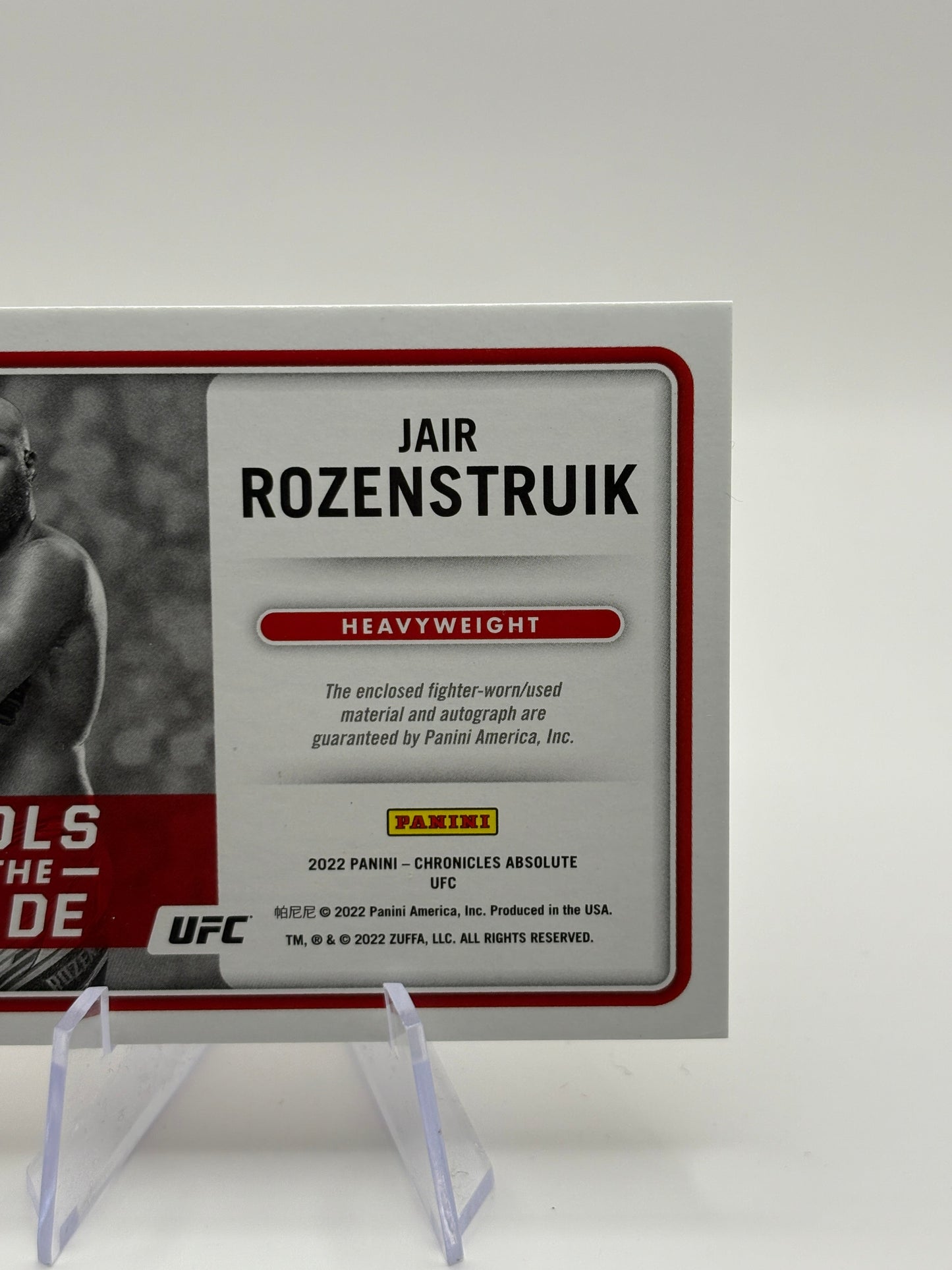 Jair Rozenstruik 2022 Chronicles UFC Tools of the Trade Auto Relic Patch /99 FRENLY BRICKS - Open 7 Days