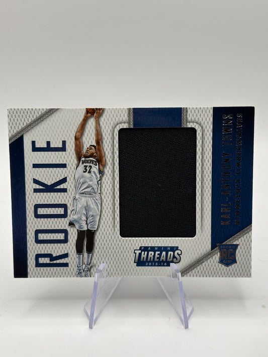 2015-16 Panini Threads Rookie Threads Insert #5 KARL-ANTHONY TOWNS Patch Card RC FRENLY BRICKS - Open 7 Days