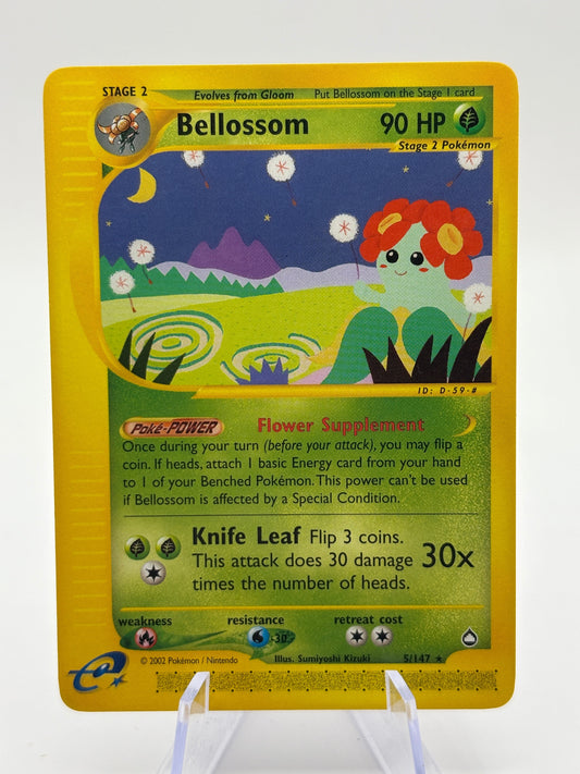 Pokemon TCG Aquapolis E-Series - Bellossom 5/147 Rare Non Holo LP+ FRENLY BRICKS - Open 7 Days