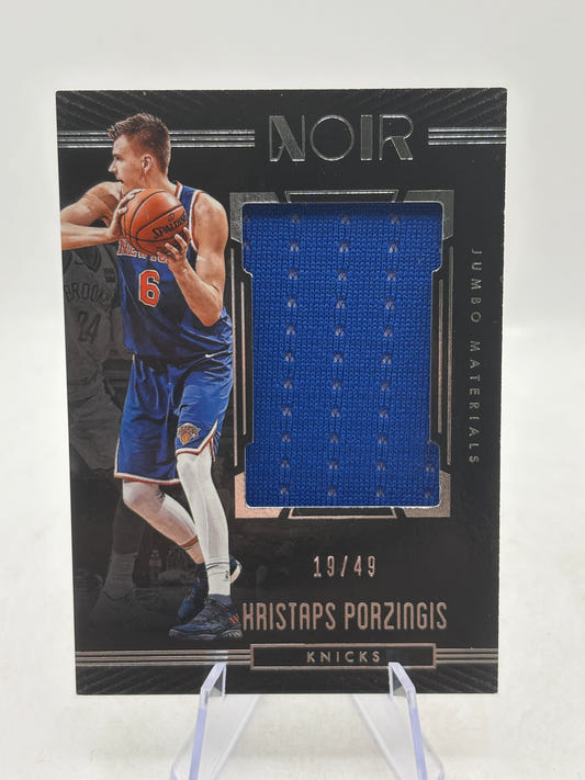 2017-18 Panini Noir Basketball - JM-KP Kristaps Porzingis Jumbo Patch /49