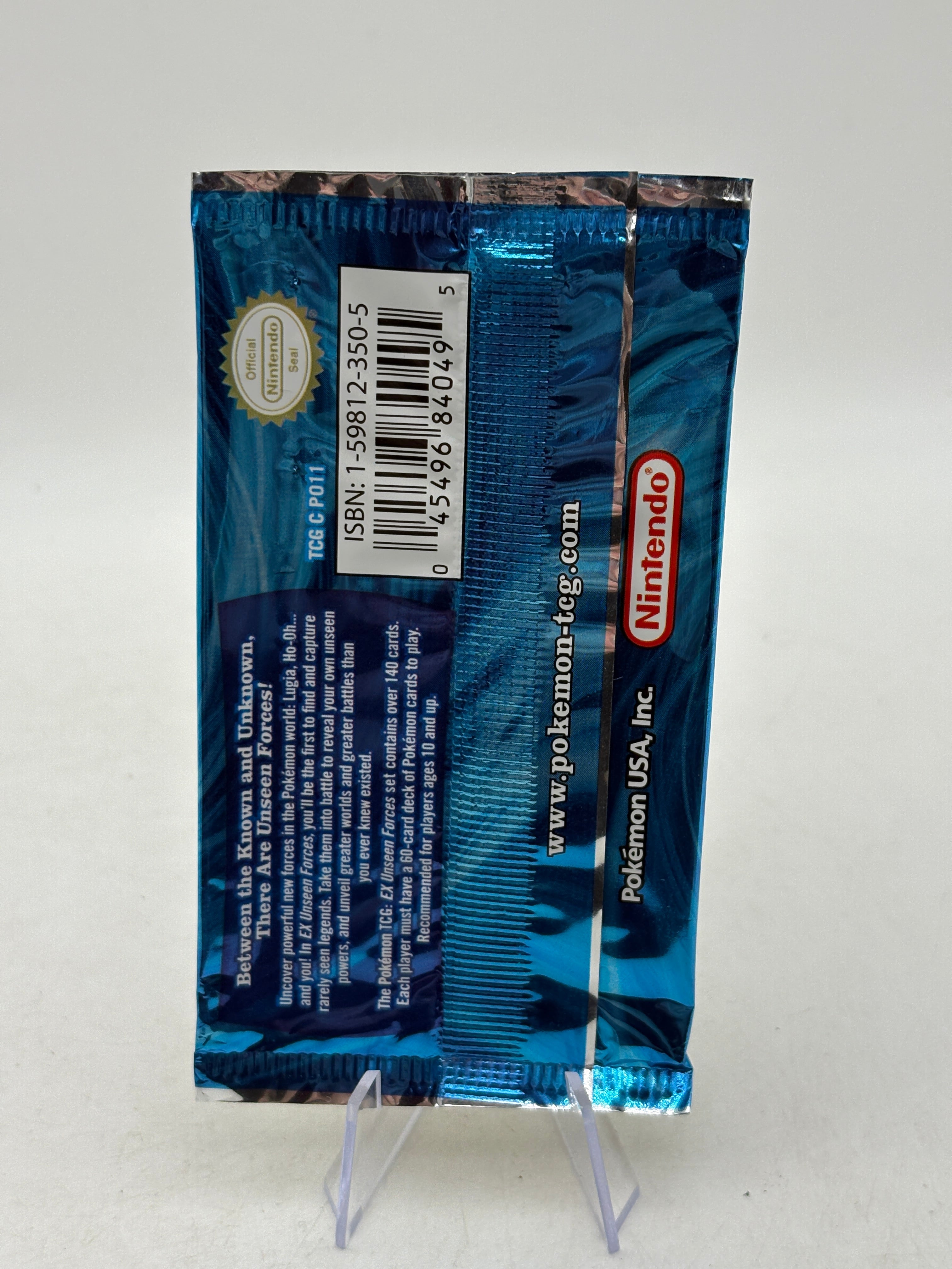 2005 Pokemon TCG EX Unseen Forces EMPTY Booster Pack Steelix OPEN (1) FRENLY BRICKS - Open 7 Days