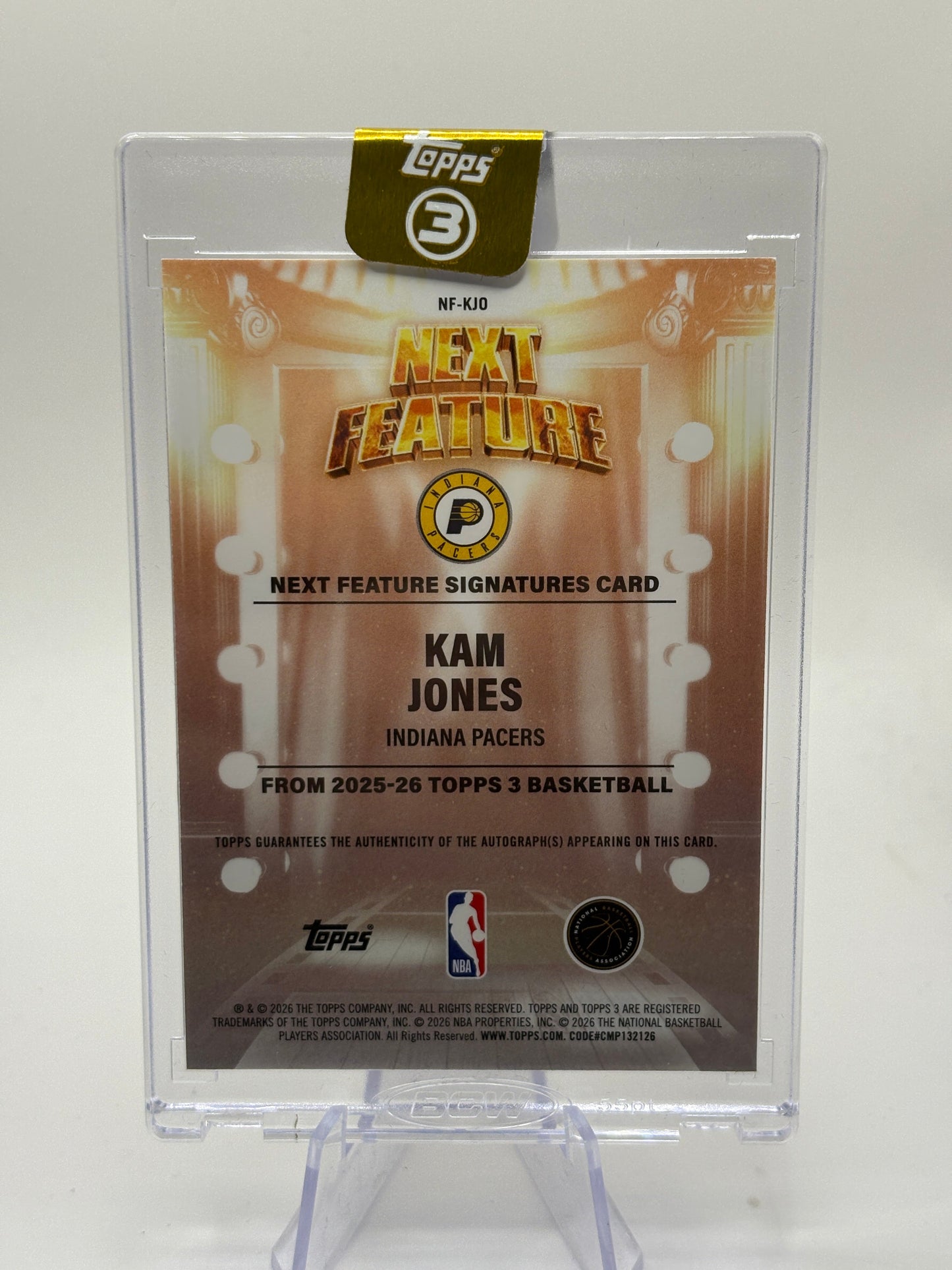 2025-26 Topps 3 Basketball Next Feature /25 Kam Jones Auto #NF-KJO FRENLY BRICKS - Open 7 Days