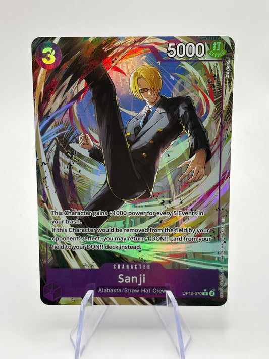 One Piece Card Game Sanji OP12-070 Alt Art Foil Rare 5000 Power Legacy FRENLY BRICKS - Open 7 Days