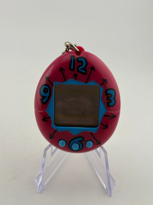 Tamagotchi V1 Virtual Pet Red Clock 1996 FRENLY BRICKS - Open 7 Days