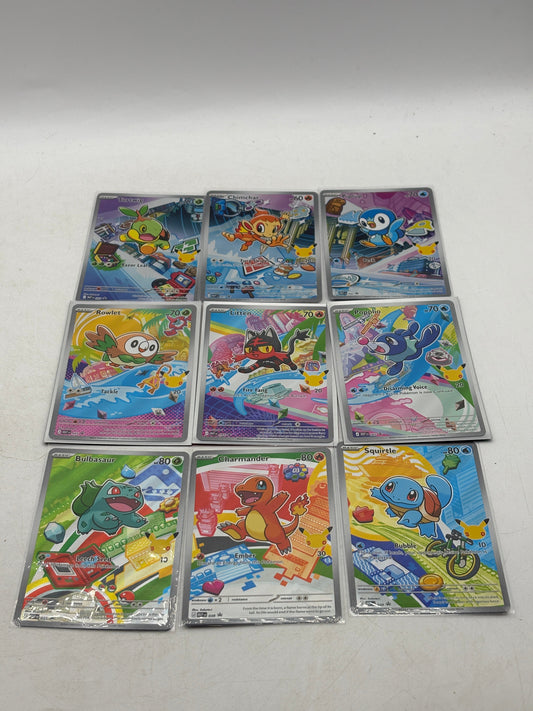 Pokemon First Partner Illustration Collection 30th anniversary Full set Series 1 NM FRENLY BRICKS - Open 7 Days
