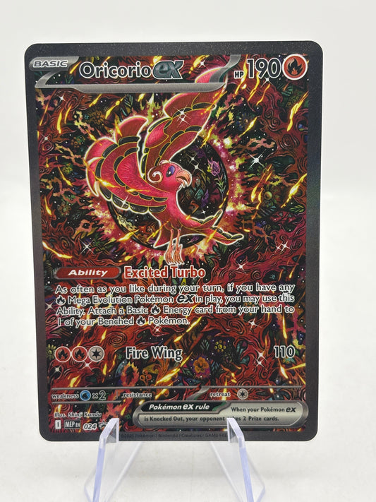 Pokemon TCG MEP Promos - Oricorio EX 024 Black Star Special Illustration NM FRENLY BRICKS - Open 7 Days