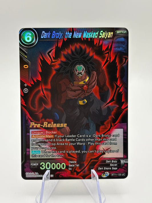 Dragon Ball Super Masters - Dark Broly, the New Masked Saiyan BT11-135 UC Pre Release FRENLY BRICKS - Open 7 Days