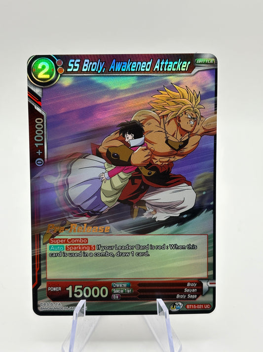 Dragon Ball Super Masters - SS Broly, Awakened Attacker BT15-021 Pre Release FRENLY BRICKS - Open 7 Days