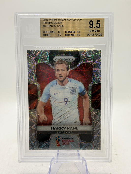 2018 Panini Prizm World Cup #62 Harry Kane Prizms Lazer BGS 9.5 Gem Mint