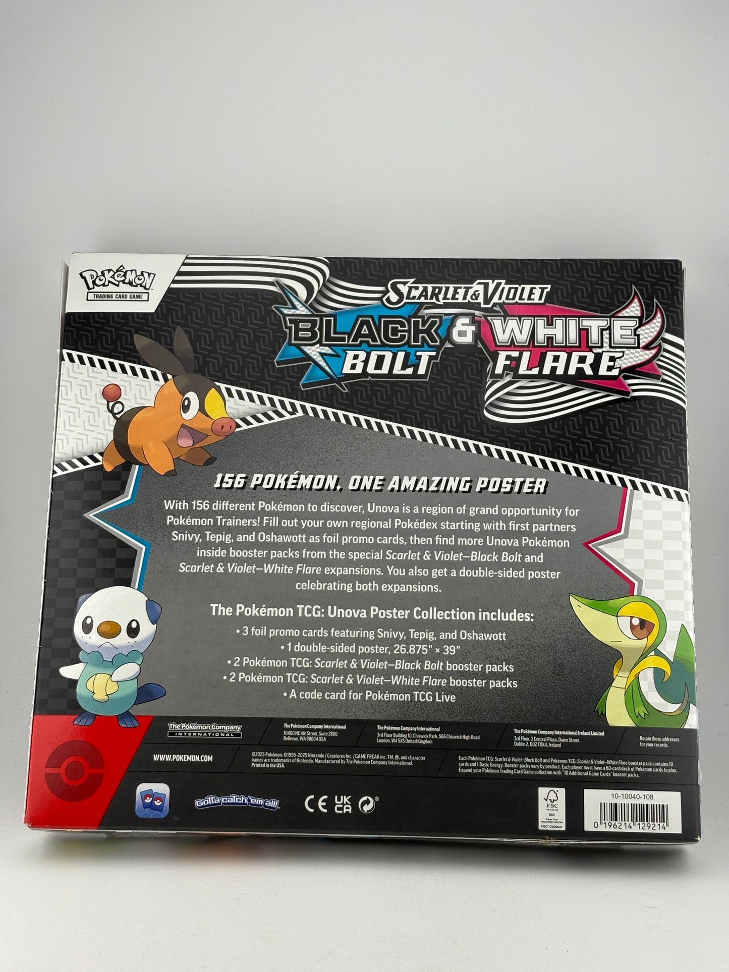 Pokemon TCG Scarlet Violet Black Bolt White Flare Poster Collection Sealed FRENLY BRICKS - Open 7 Days