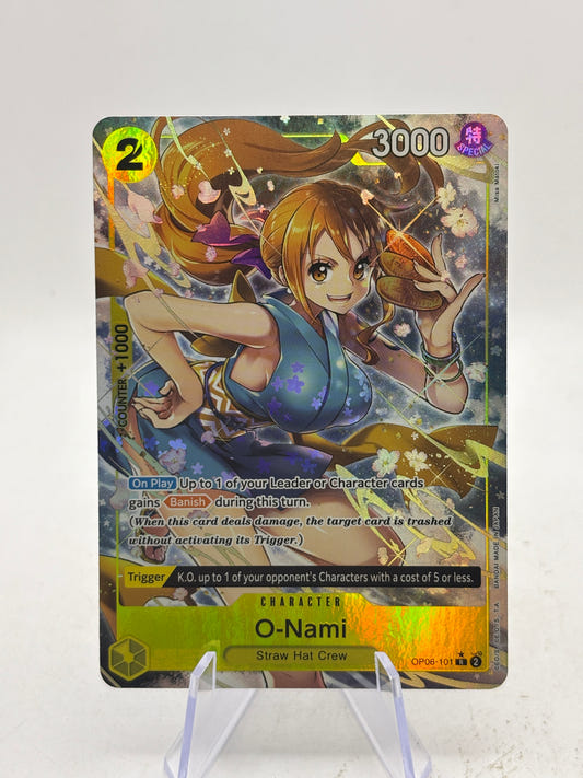 Bandai One Piece Card Game O-Nami OP06-101 OP-06 R Alt Art Foil EN